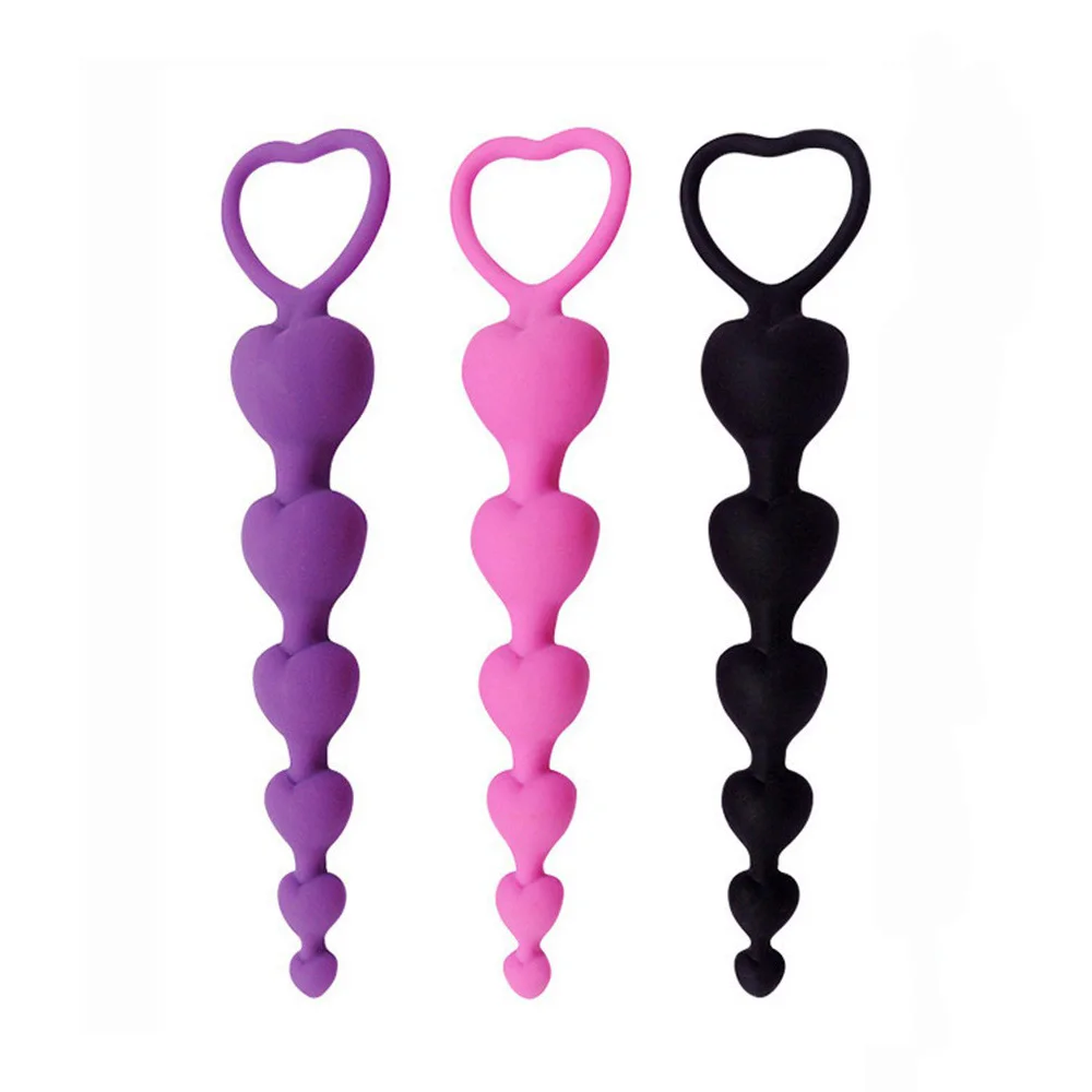 Soft Long Anal Beads Balls Prostate Massage Butt Plug for Beginner Silicone Sex Toys for Women Men Gay Anus Open Anal Plug