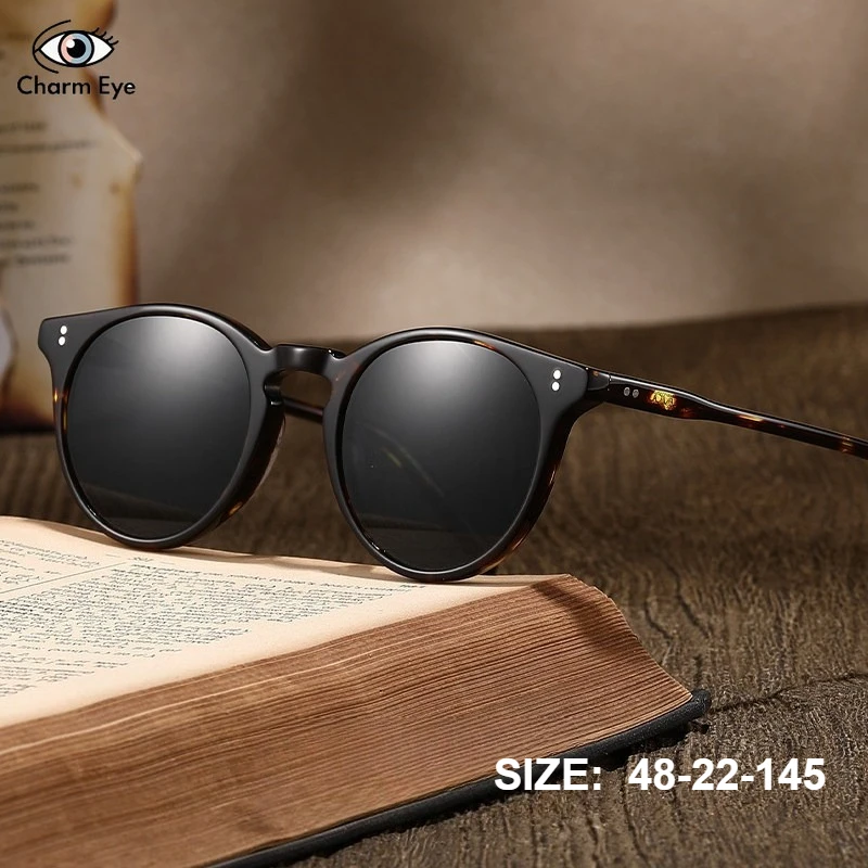 new-sunglasses-for-men-retro-round-optical-myopia-women-prescription-acetate-frame-outdoor-uv-resistant-driving-sun-glasses