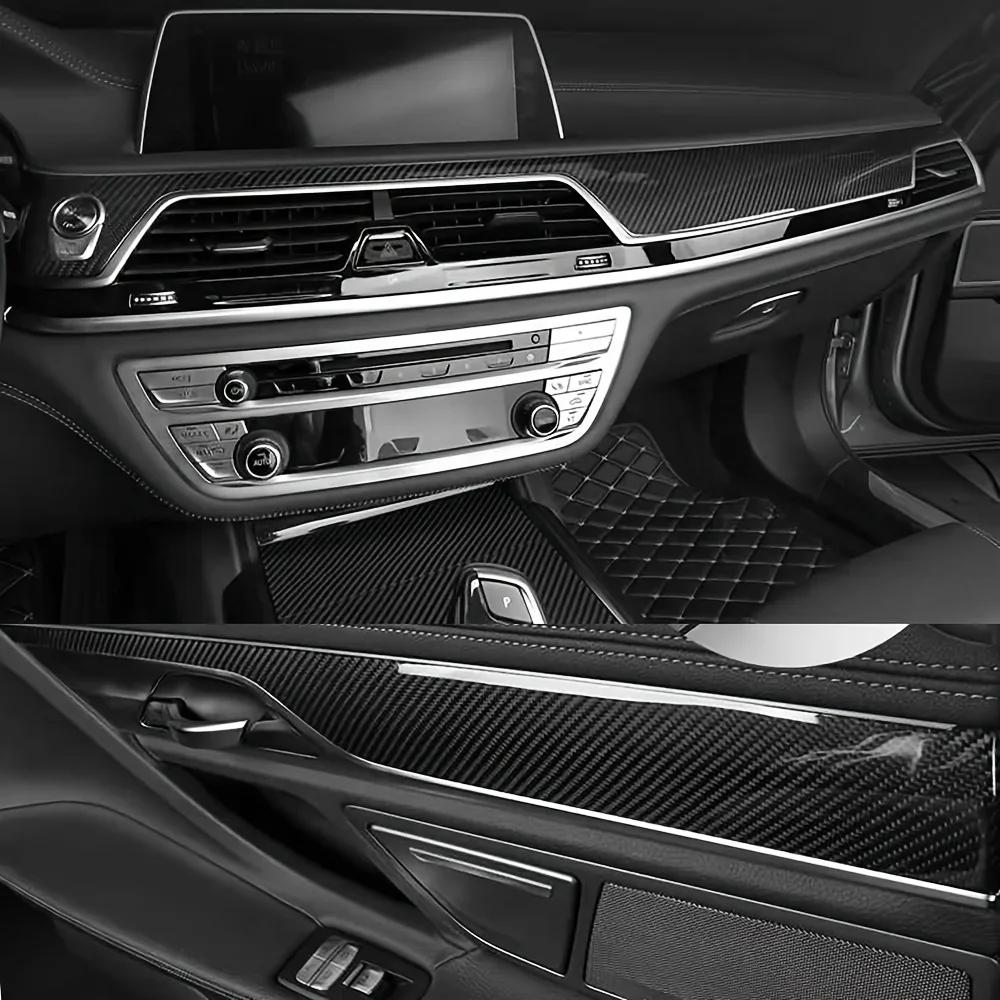 Carbon Fiber For BMW BMW 7 Series G12 2015-2022 Car Film Interior Stickers Center Console Gear Dashboard Door Handle Lift Panel