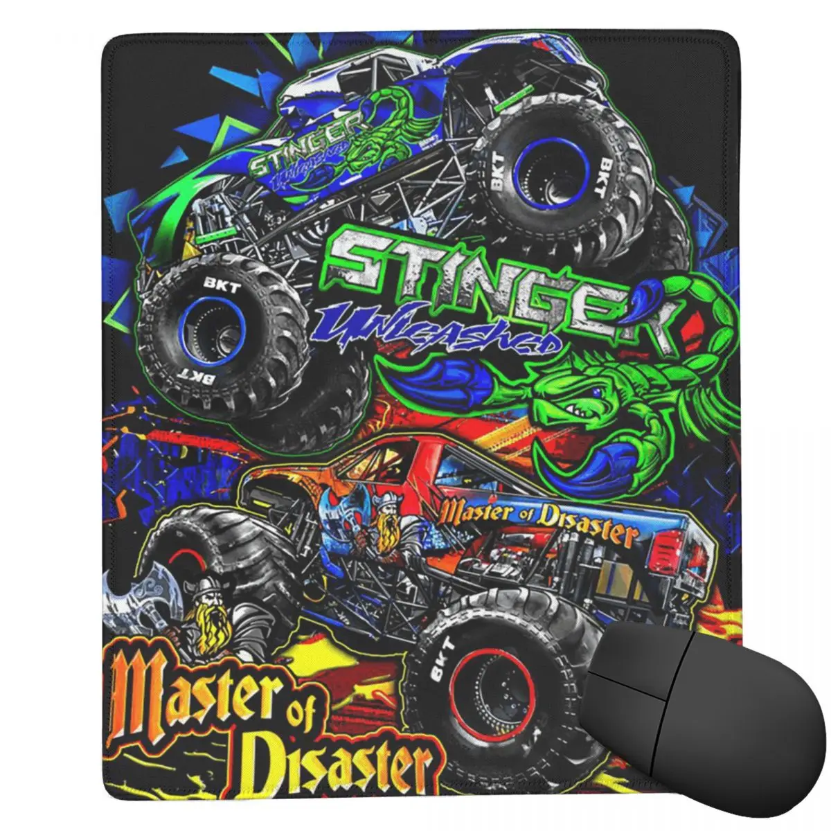 Classic Monster Jam Truck Pattern 7x9 in 22x18 cm Mouse Pad Computer Keyboard Mouse Mat Gaming PC Laptop Desk Mat Table Mats