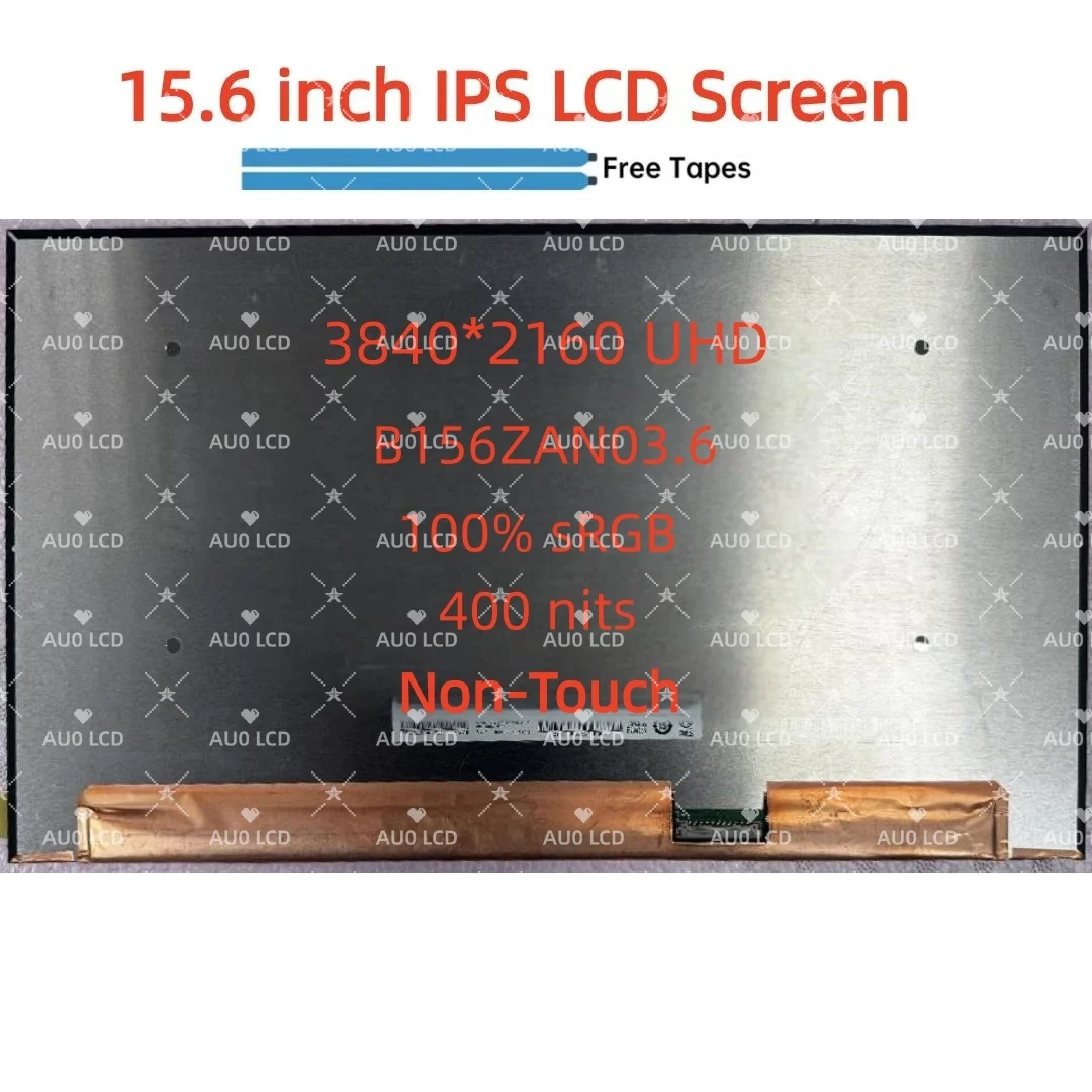 15.6 inch B156ZAN03.6 4K Laptop 3840*2160 UHD EDP 40 PINS 100% sRGB LCD Screen Panel Non-Touch