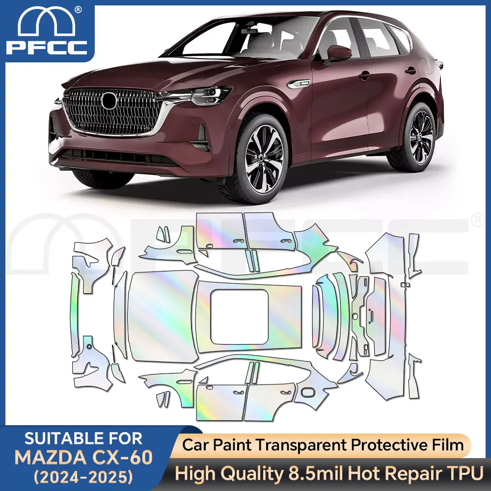 

For MAZDA CX-60 2025-2026 TPU Paint Protection Film Body Sticker Anti-scratch Protective Transparent PPF Car Accessories
