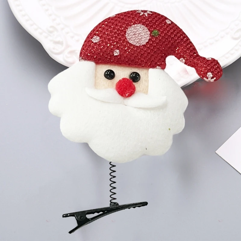 Cartoon Christmas Hair Clip Festival Headwear for Woman Kids Bangs Taking Photo Shopping Travel