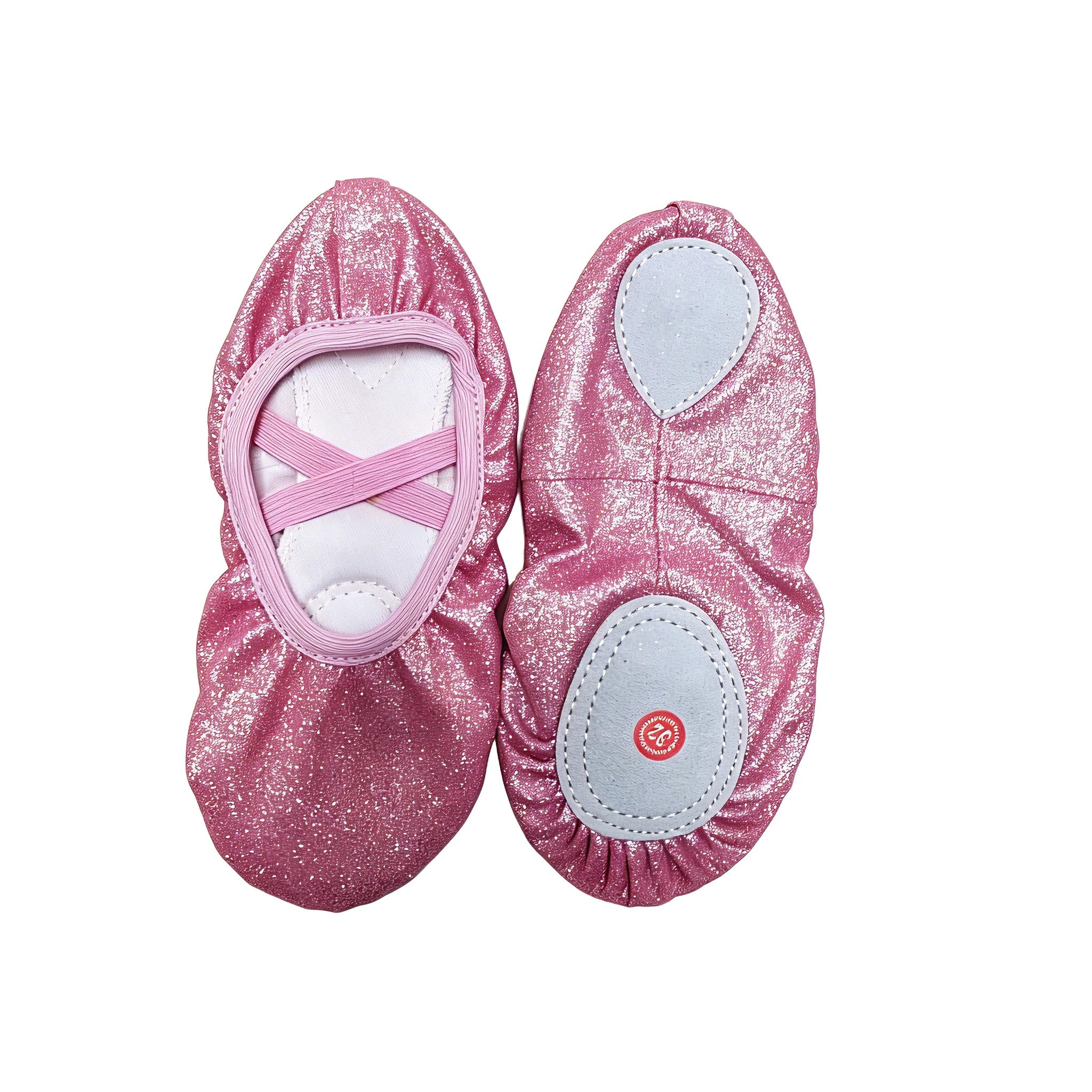 

USHINE Kids Girls Glitter Ballet Slippers Split Sole Elastic Band Soft Dance Shoes For Ballet Class Gymnastics Performance
