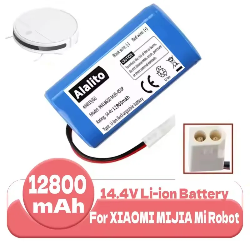 H18650CH-4S1P 14.8V 12800mAh Li-ion Battery Pack for XIAOMI MIJIA Mi Robot Vacuum Cleaner Essential G1 MJSTG1,SKV4136GL R30 R35