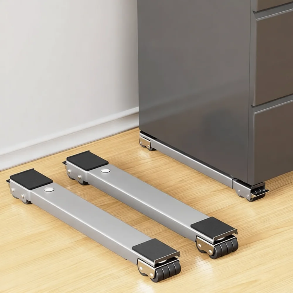 Heavy Duty Appliance Stand With Rollers Washing Machine Refrigerator Mobile Base Bracket Adjustable Dryer Holder Household Rack
