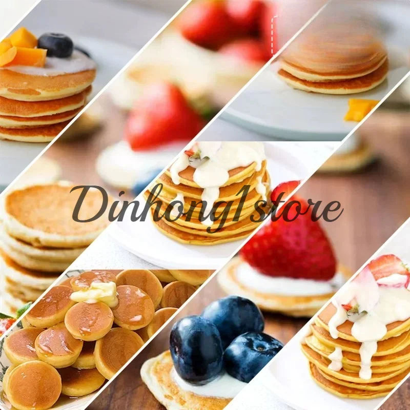 25 Holes Heart Shaped Mini Dutch Pancake Waffle Makers Electric Maker Making Machine