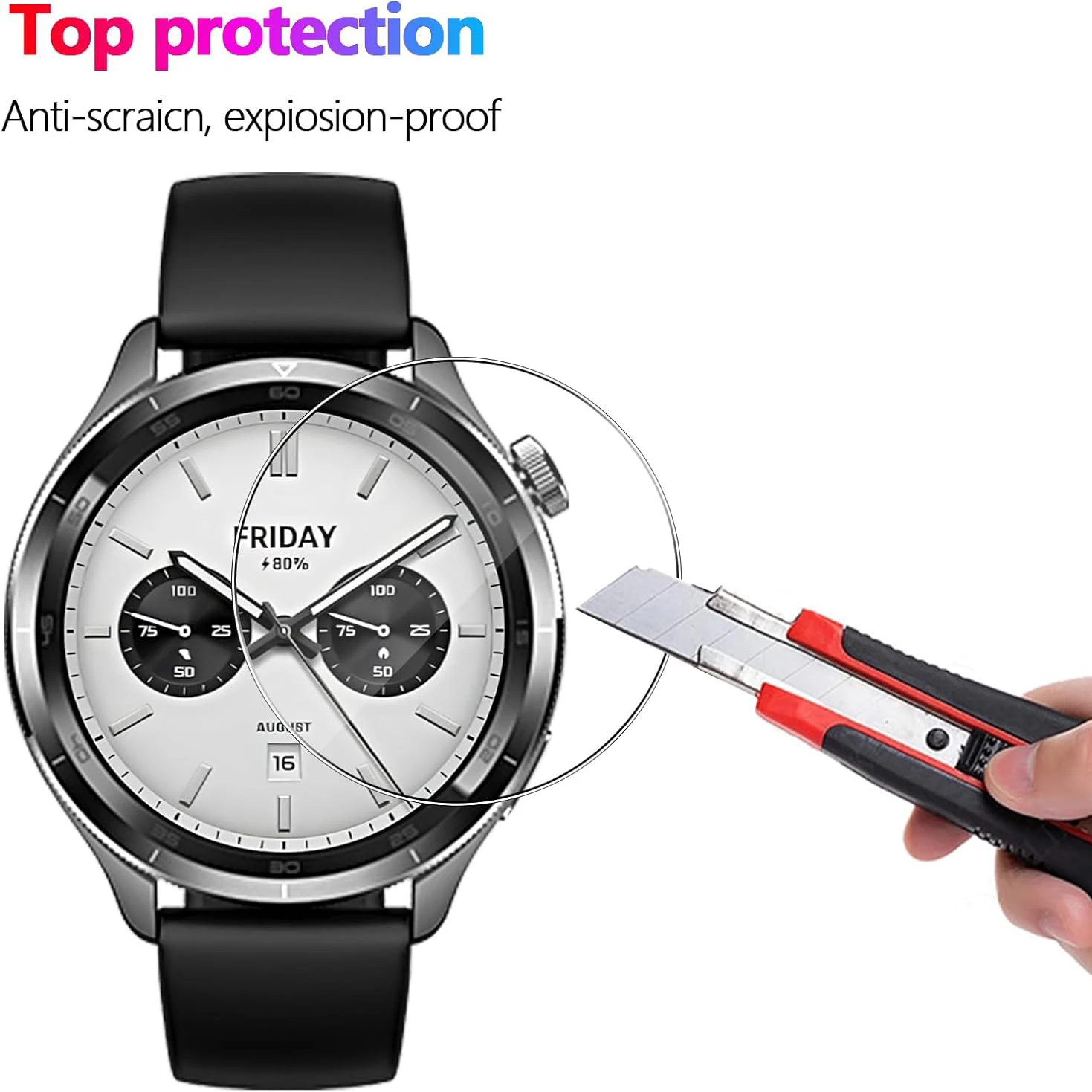 3 قطع من واقي الأفلام الزجاجية المقسى لساعة Xiaomi S4 الذكية وواقي الشاشة وملحقات الفيلم الزجاجي