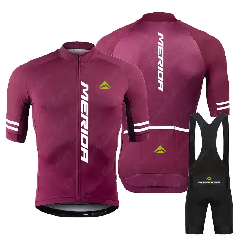 Merida 2025 Summer Cycling Jersey Set MTB Bicycle Cycling Clothing Mountain Bike Wear Clothes Maillot Ropa Ciclismo Triathlon