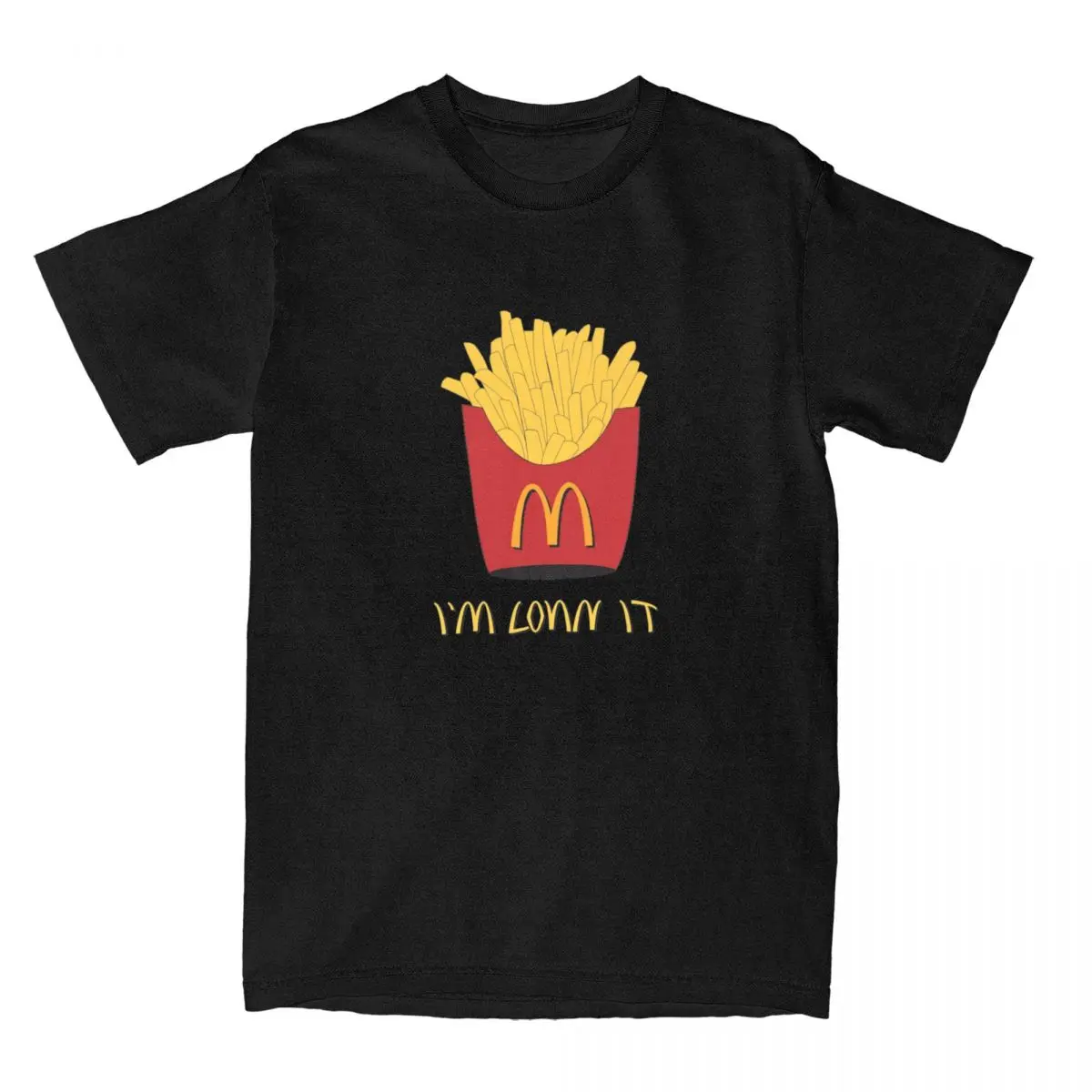 French Fries McDonald T-Shirt Men Women Leisure 100% Cotton Tees O Neck Short Sleeve T Shirt Unique Clothes