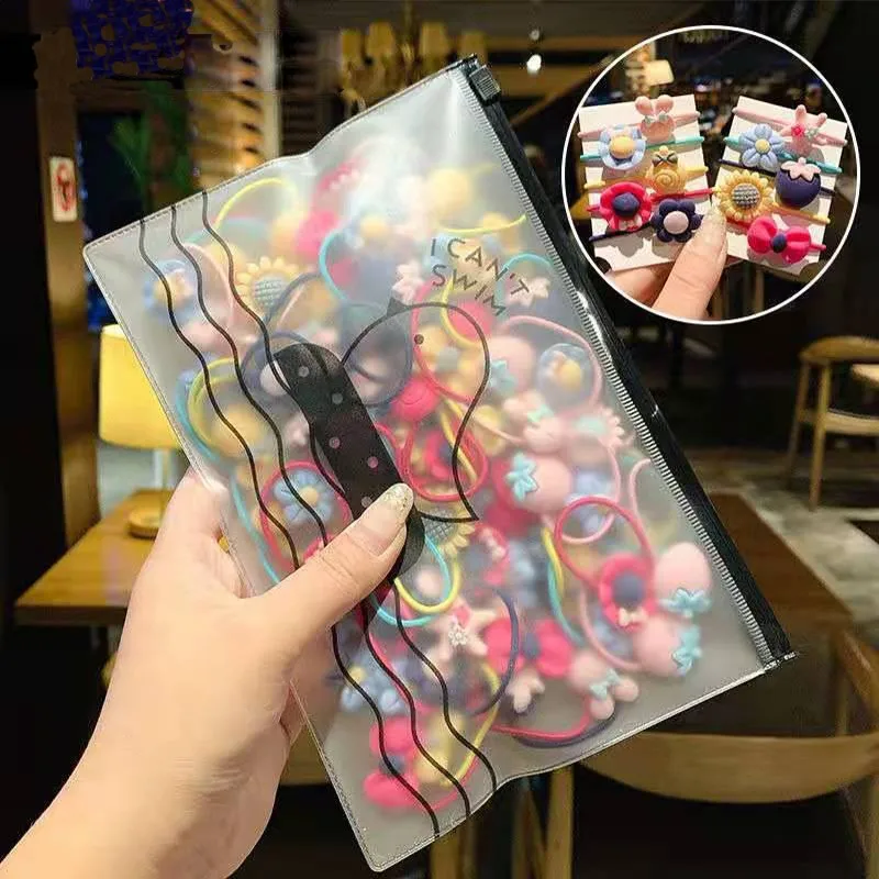 Colorido pequeno elástico cabelo bandas para meninas, rabo de cavalo titular, não machucar scrunchie, headband para crianças, acessórios para
