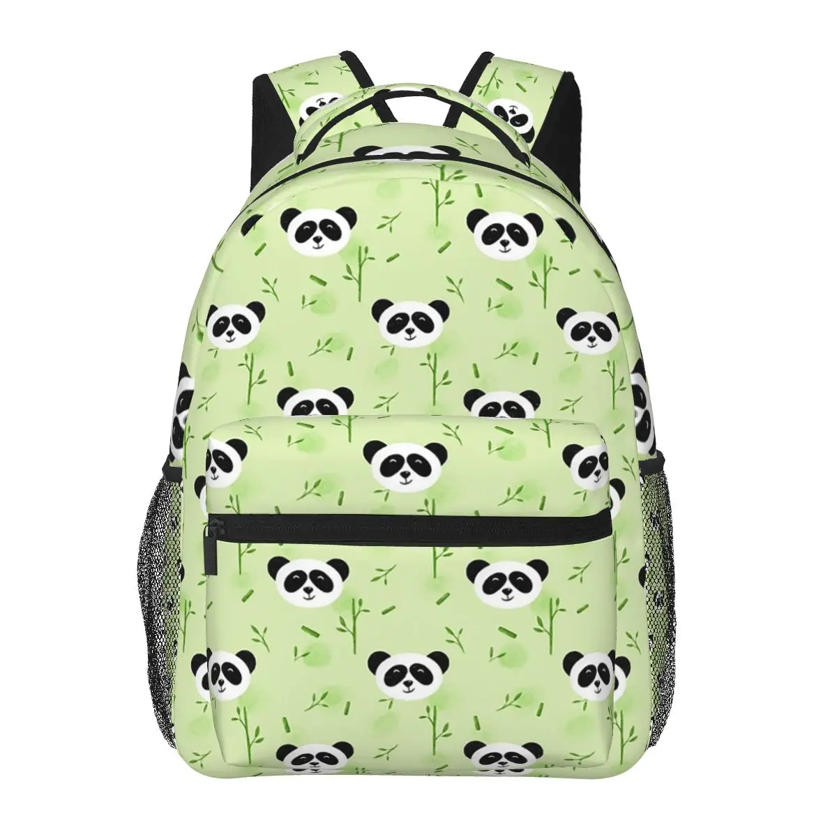 Cartoon Panda And Bamboo Pattern Student Backpack School Bag Hiking Travel Daypack for Boys Girls Fashion Bookbag Shoulder Bags