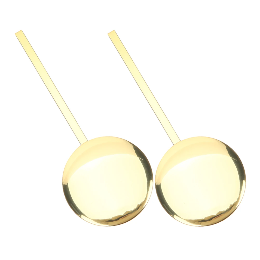 

2Pcs Quartz Wall Clock Pendulum Accessories High Gloss Gold Movement Replacement Mechanism Metal Construction Durability Clock