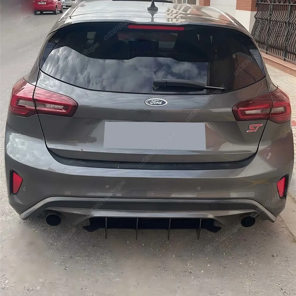 

Задний бампер автомобиля, диффузор, спойлер, защита для губ, сплиттер, комплект кузова, тюнинг для Ford Focus ST MK4 2018-2021 ABS, глянцевый черный