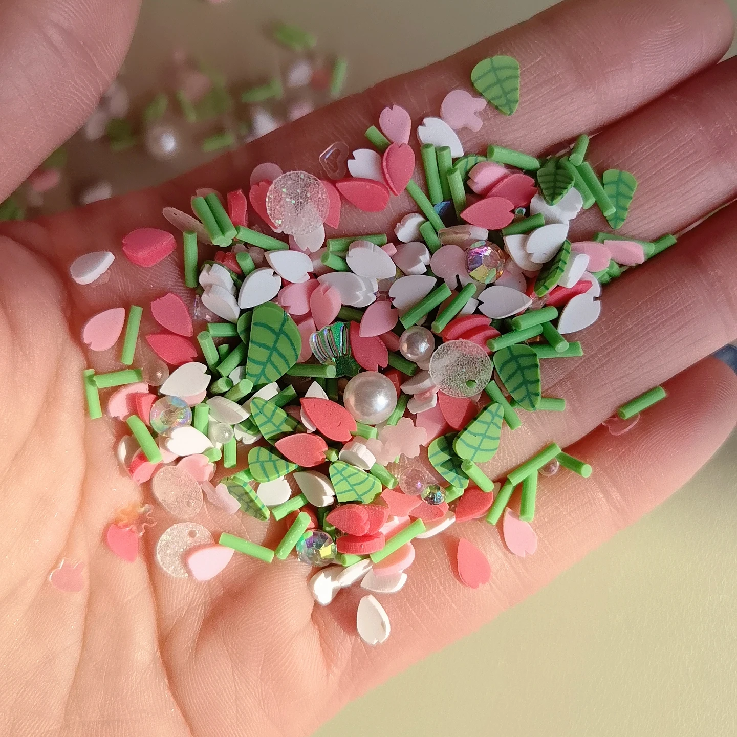 Polymer Clay Sprinkles Mixed Flower Leaves Clay Slices Soft Pottery for DIY Crafts Filling Accessories