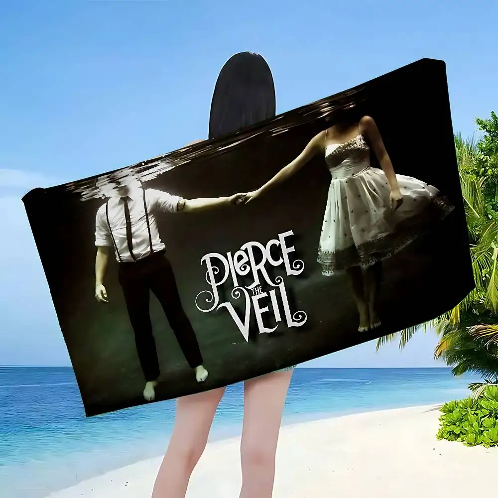 Post Hardcore Band Pierce the Veil Bath Towel Microfiber Soft Water Absorbing Breathable For Girl Kids Cartoon Beach Towel