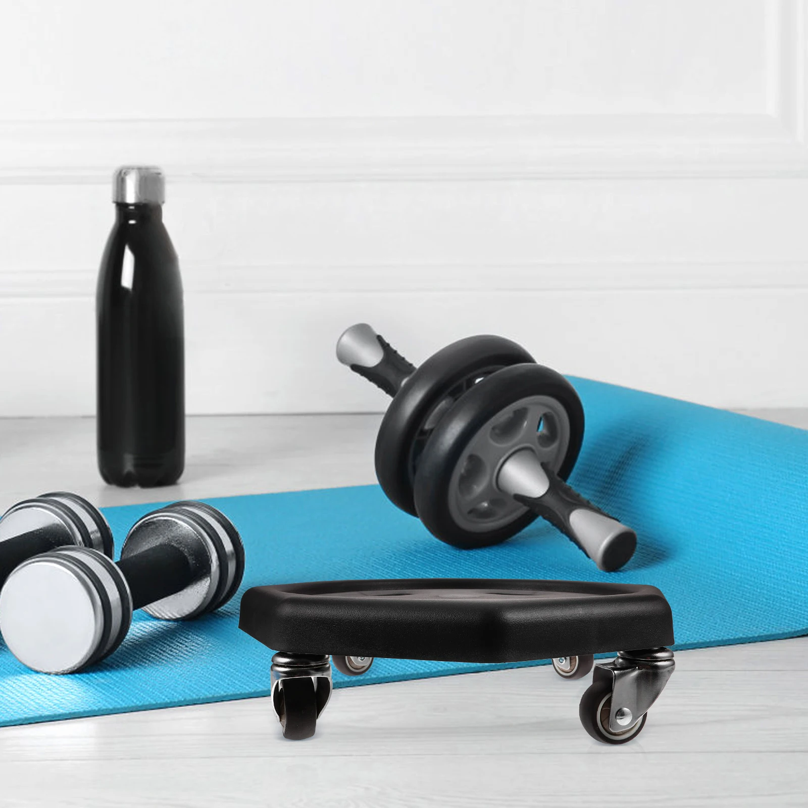 

1Set Abdominal Muscle Roller Up Bars Compact Fitness Equipment Sliding Board Knee Cushion Portable