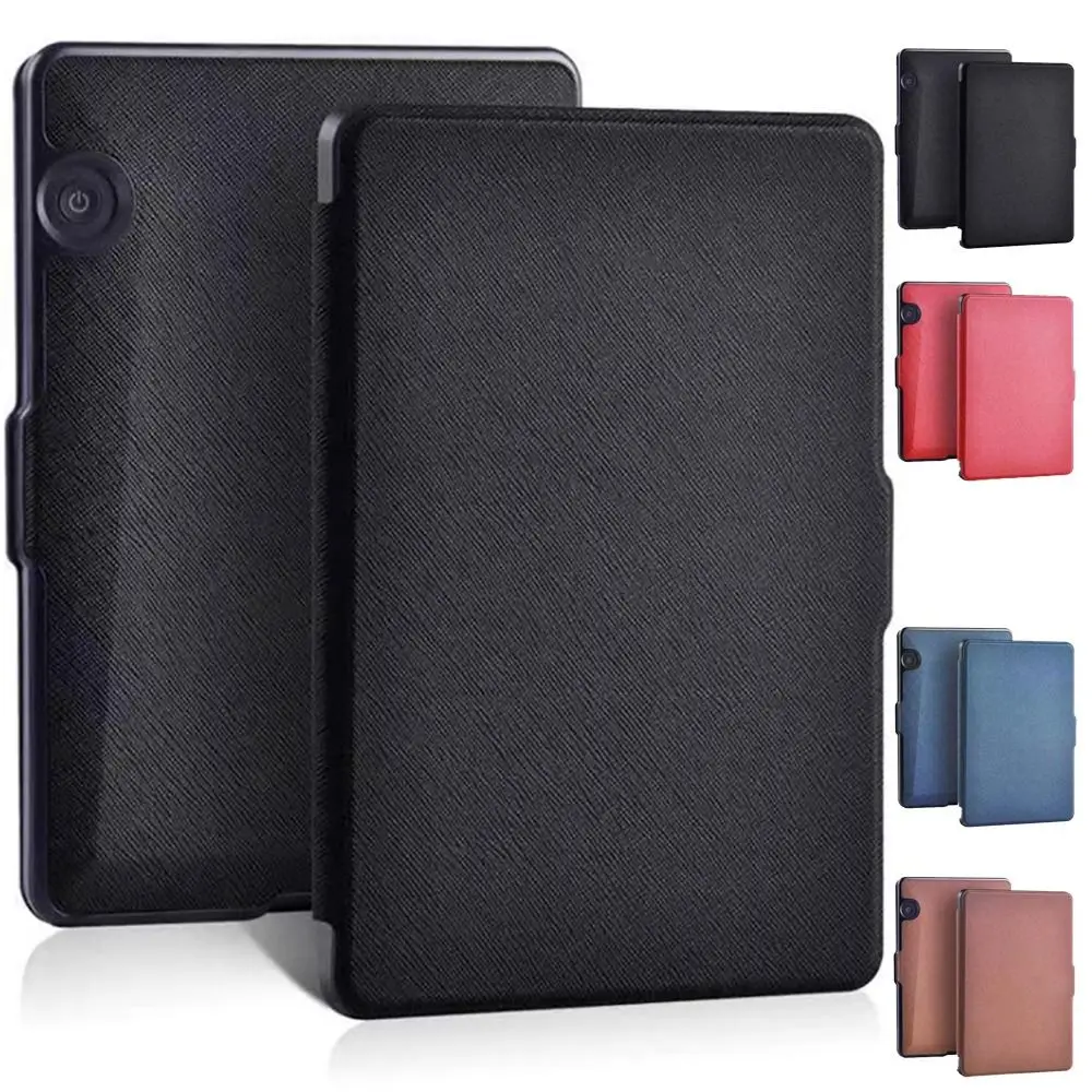 Auto Wake/Sleep e-Reader Case Shockproof PU Leather Protective Shell 6 inch Wear Resistant Smart Cover for Kindle Voyage