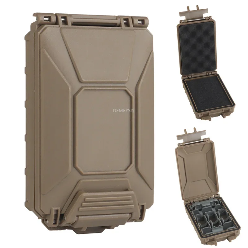 Tactical Battery Storage Box Waterproof Molle Airsoft Vest Modular Battery Pouch Case for CR2032 AAA 18650 18350 CR123A