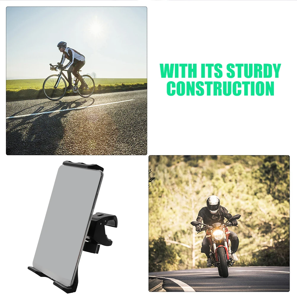 

2pcs Bike Phone Holder Adjustable Motorcycle Handlebar Mount 360° Rotation Shockproof Cellphone Rack Cycling Navigation Riding