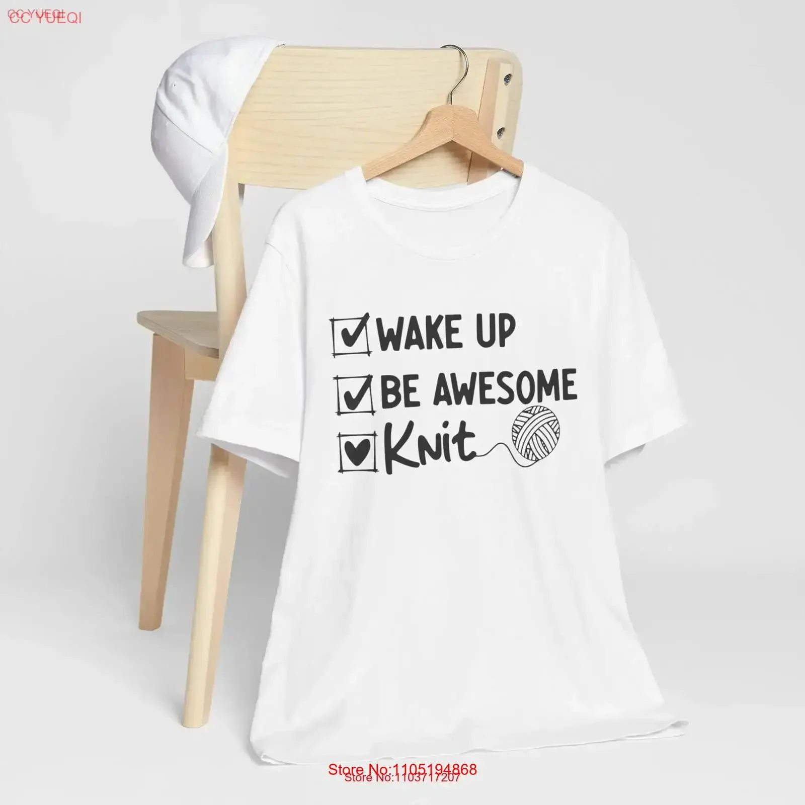 Футболка Wake Up Be Awesome KniT для любителей вязания, винтажная стираная универсальная модная дизайнерская одежда, уличная одежда