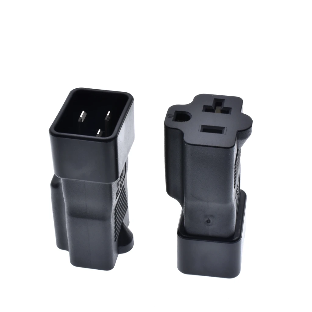 IEC320 C20 Male to NEMA 5-15R 5-20R Combined US Female Socket Adapter, Server PDU Power Convertor Plug