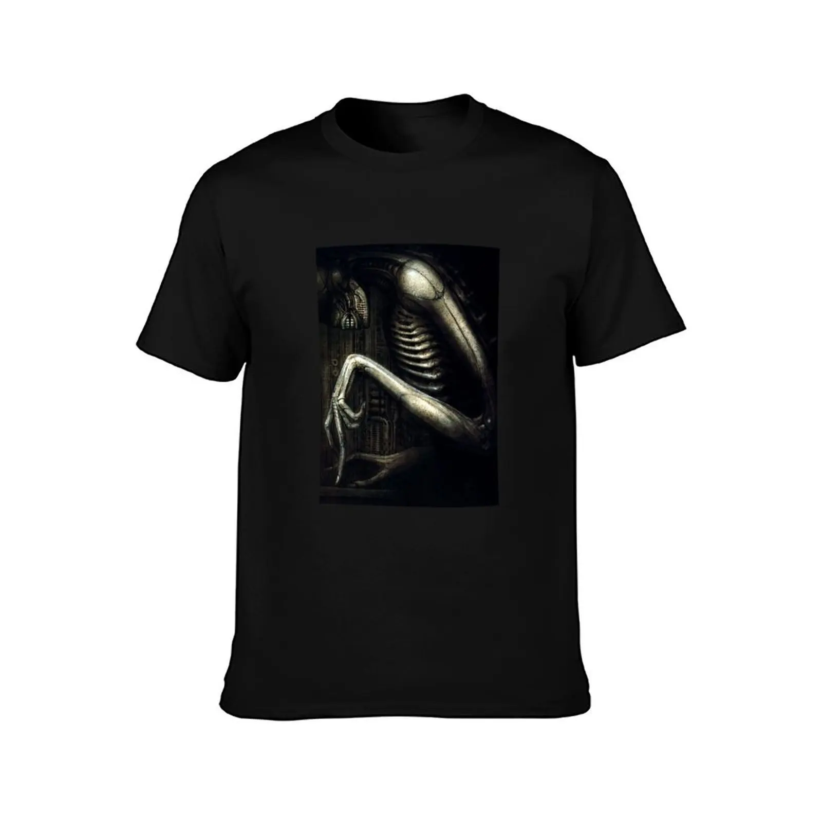 H.R Giger - The Redeemer - Art vintage black T-Shirt, Novelty Saying Tshirt, Soft Cotton Crew Neck Everyday Top