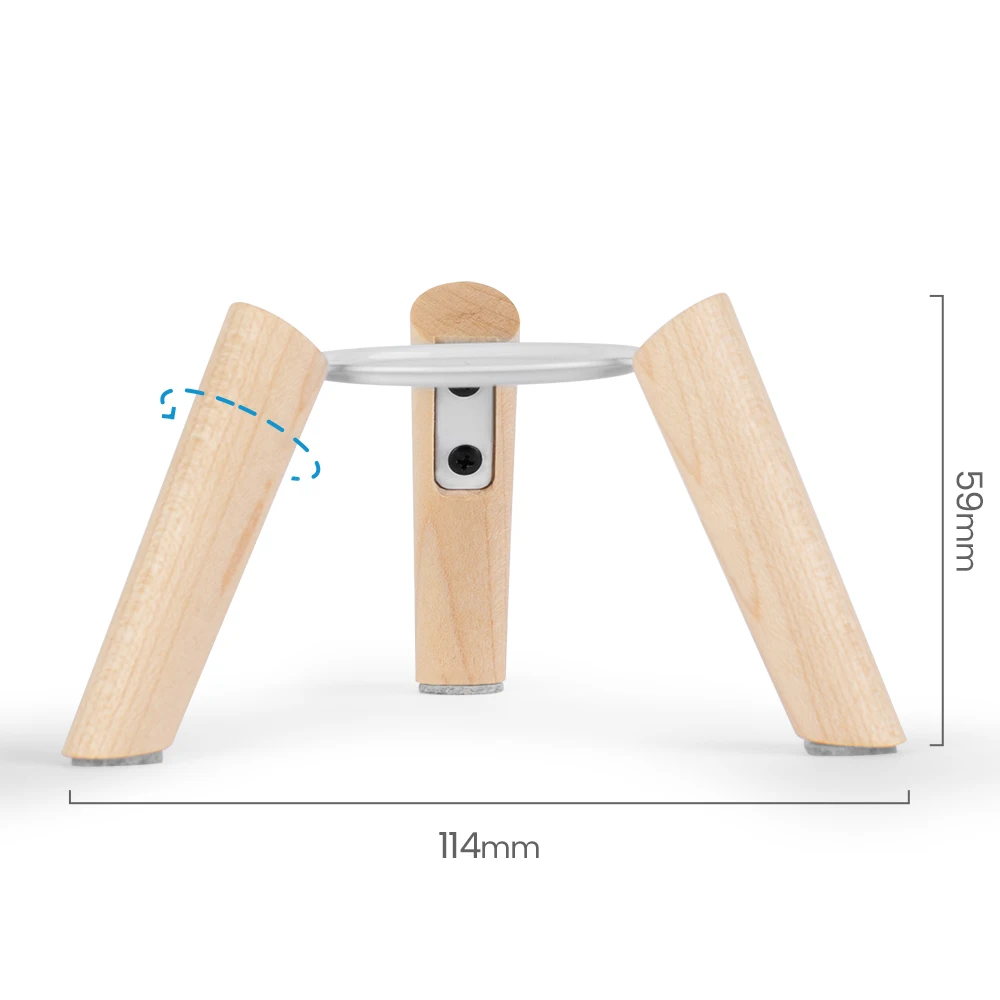 GGMM HP01 HomePod Mini altoparlante Staffa in legno squisita Installazione semplice Bella base in legno Base antiscivolo impermeabile