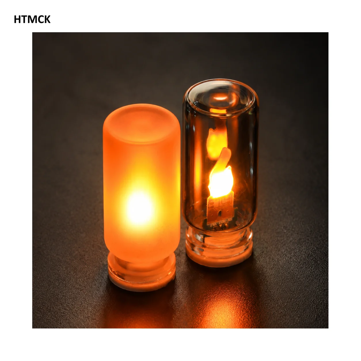 USB-Powered Flickering LED Candle Night Light, Frosted Glass Simulated Flame Lamp for Car Home Room Laptop Decor