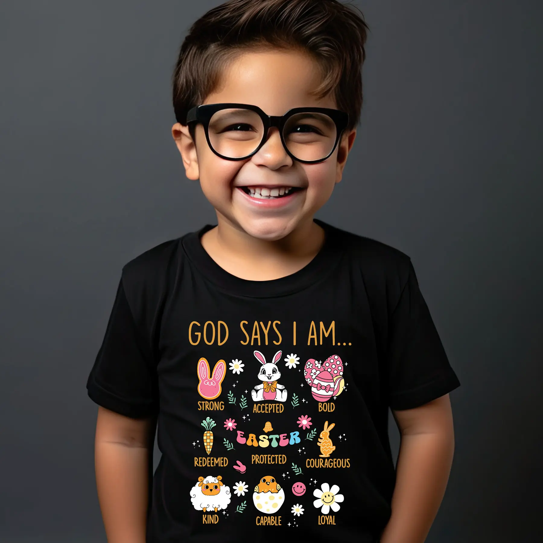 

Print Easter God Says Outside Children’s Clothe Boy/Girl Gift Soft T-shirt Outdoor O-neck Short Sleeve 100% Cotton T-shirt