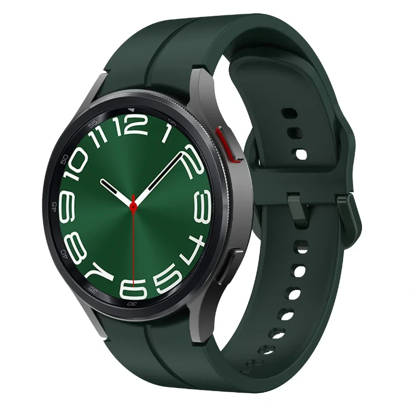 Correa de silicona sin huecos para Samsung Galaxy 7, 6, 5, Pro, 44, 40mm, 45mm, pulsera para reloj 6/4, clásico, 47mm, 43mm, 46mm, 42mm