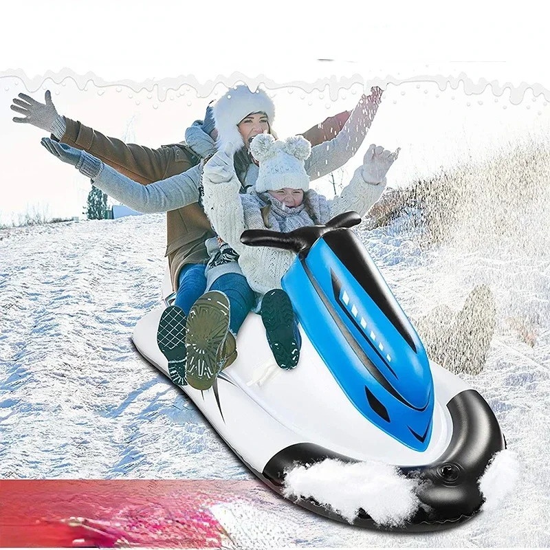 Direct salesSnow Ski Toys Inflatable snow Tube Inflatable folding portable Snow Sled for Kids and Adults