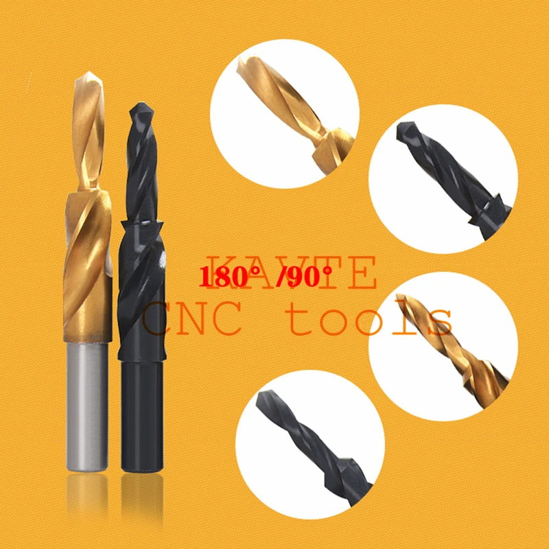 1PCS Counterbore Twist Step Drill 90/180 Gradi contenente cobalto HSS M3 M4 M5 M6 M8 M10 M12 Foratura dei metalli Smusso Step Drill