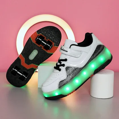 

Sneakers Roller Shoes Outdoor Deformation Parkour Skates Dual-Use Children Girls Boys Adult Men Women Unisex Roller Skates