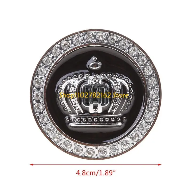 547B 4.8x4.8cm 3D Diamond Crown Sticker Car Engine Hood Decals Auto Styling Decor
