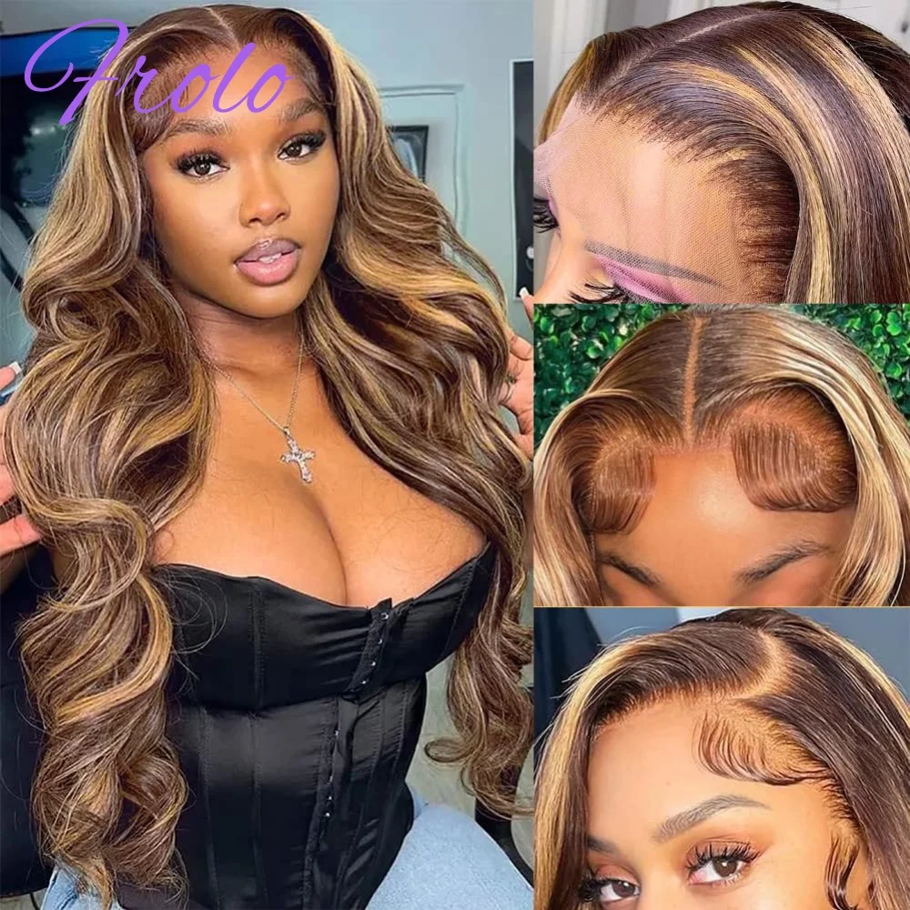 

Парик из натуральных волос с эффектом Body Wave, плотность 210, с мелированием 4/27, 13x6, с кружевной передней частью, предварительно проработанный, бразильский, для женщин