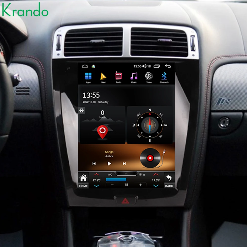 Krando 12.1'' Tesla Screen for Jaguar XK XKR XKS 2006-2013 Android Head Unit Car Navigation Built-in Wireless CarPlay GPS
