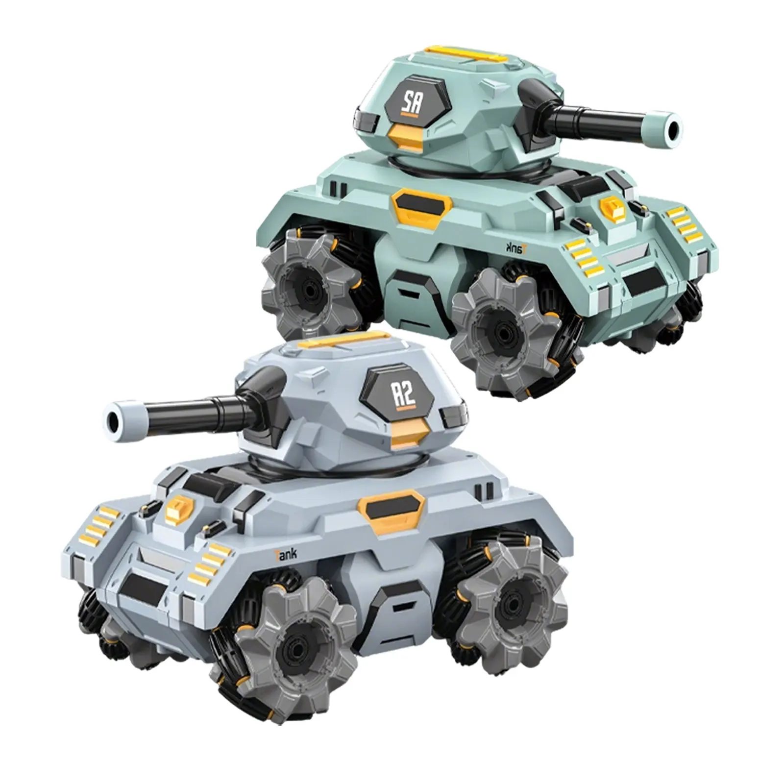

13CH Water Balloon RC Tank with Gesture Sensing – 2.4GHz Remote Control Battle Vehicle with Spray Function & Mecanum Wheels