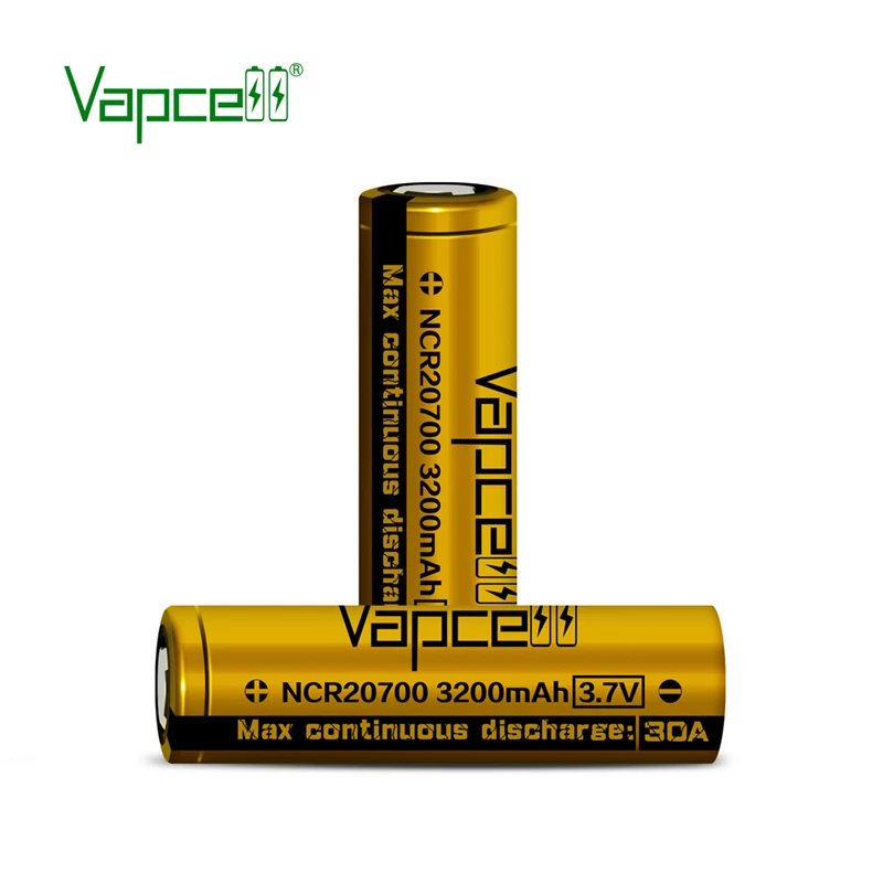 Real Capacity Original Vapcell 20700 Battery INR20700 Batteries 3000mah/3100mah/3200mah/3500mah 3.7V 30A Rechargable Cell ForMod