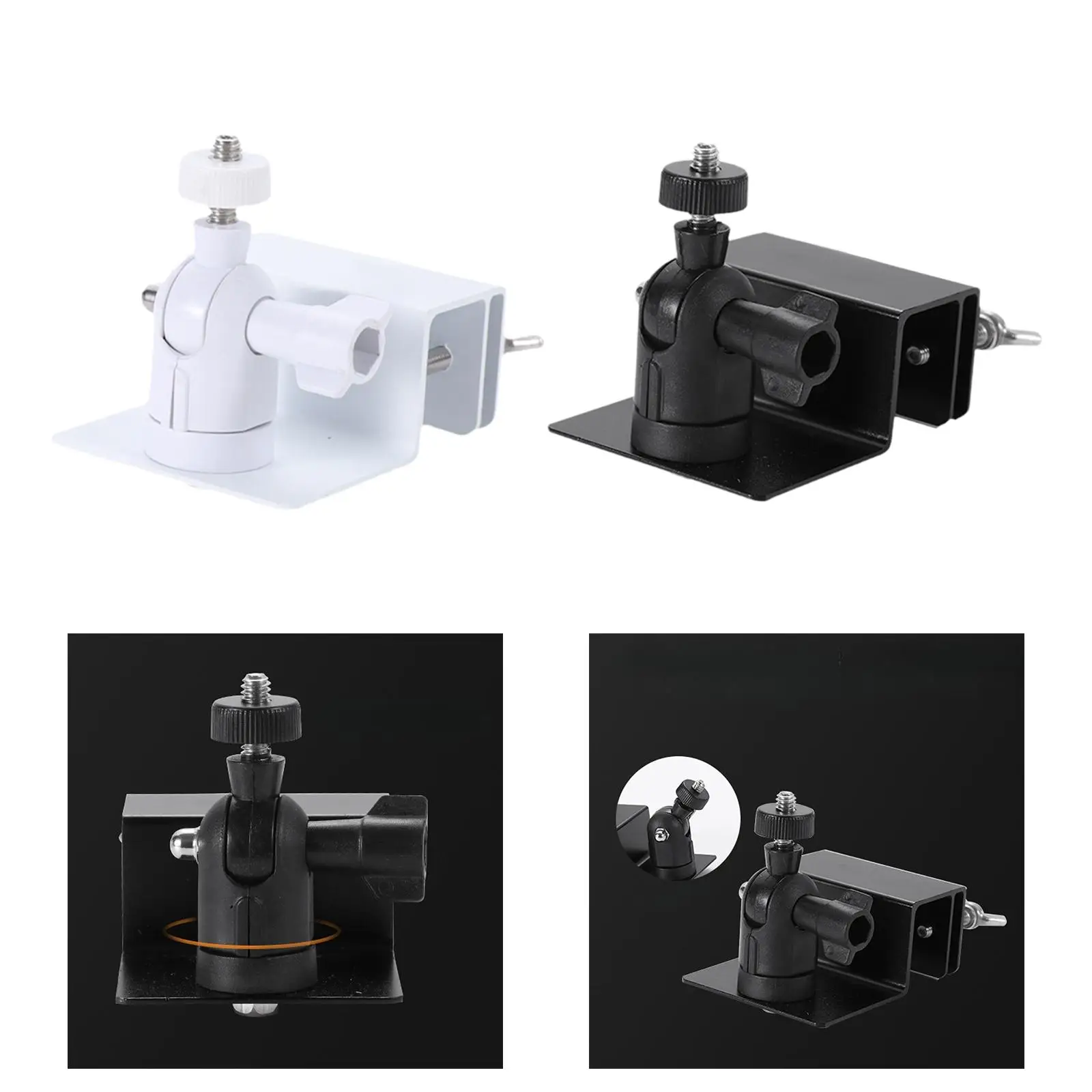 Weatherproof Gutter Mount Bracket Aluminum Alloy Rotatable Sturdy Flexible Bracket Adjustable Weatherproof Stand for Solar Panel