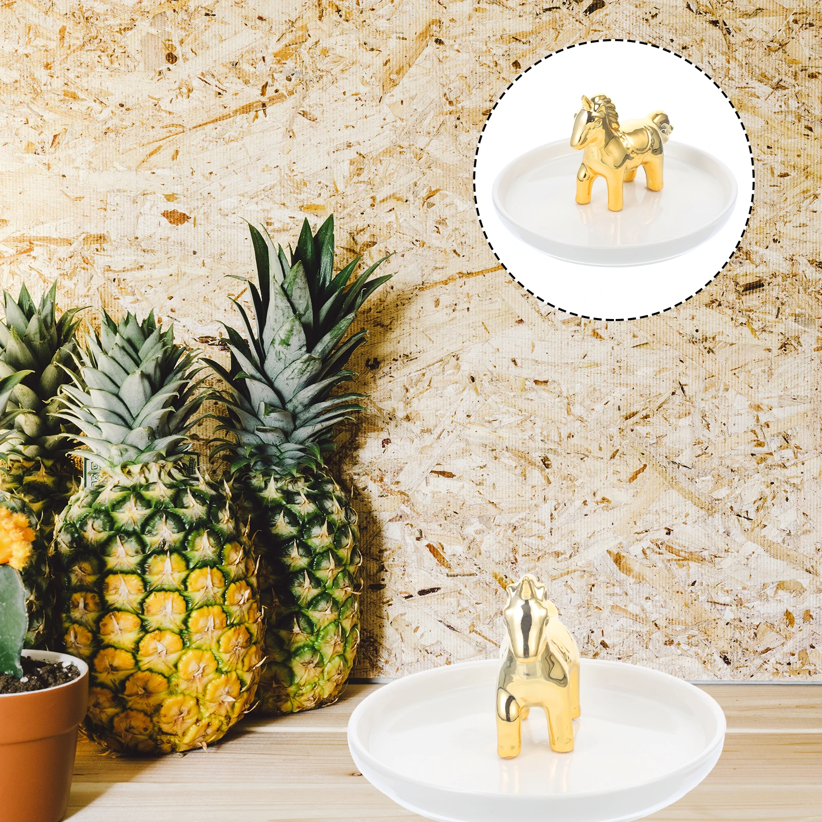 

Jewelry Storage Plate Cartoon Animal Durable Ceramic Jewelry Tray Decorative Holder for Bedroom Desktop Small Trinket Dish