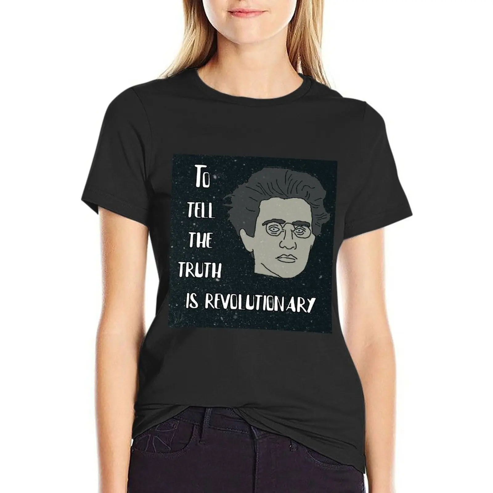 

Antonio Gramsci Quote: To Tell The Truth T-Shirt korean fashion quick-drying Summer Women's clothing