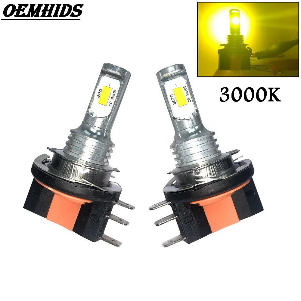 2Pcs 3570 H15 LED Bulbs 80W 6000LM Car Headlight Turbo Daytime Running Lights Car Lights For Mercedes Benz BMW Volkswagen Golf