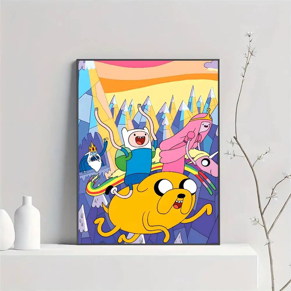 Anime-Poster, hochwertige selbstklebende Wandkunst-Dekorationen, Farbdrucke, A-Adventure Cartoon Time Sticky – Detail 7