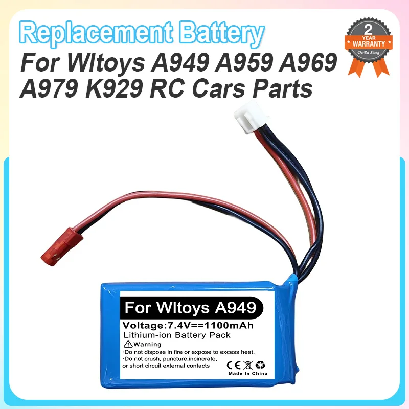 

NEW Lipo Replacement Battery For Wltoys A949 A959 A969 A979 K929 RC Cars Parts