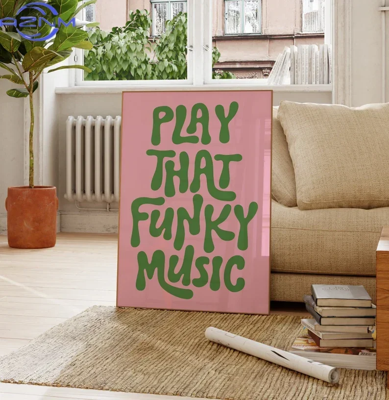 Play Fashionable Music Canvas Printing Retro 70s Music Pop Songs Wall Art Posters for Modern Living Room Bars Home Decor Gifts