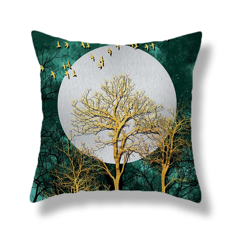 45X45CM Hand-Painted Country sofa cushion cover Color Cities Cushion Cover Throw Pillow Home Decoration Decorative Pillllowcase