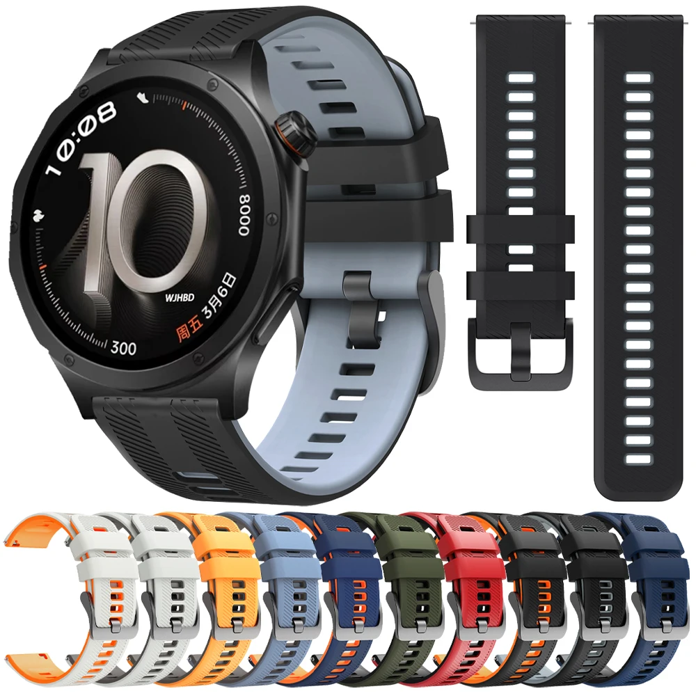 Bracelet en silicone sport bicolore de 22 mm pour montre OPPO S X3 X2 X 4 Pro, bracelet pour montre OnePlus 46 mm 3 2 2R, accessoires