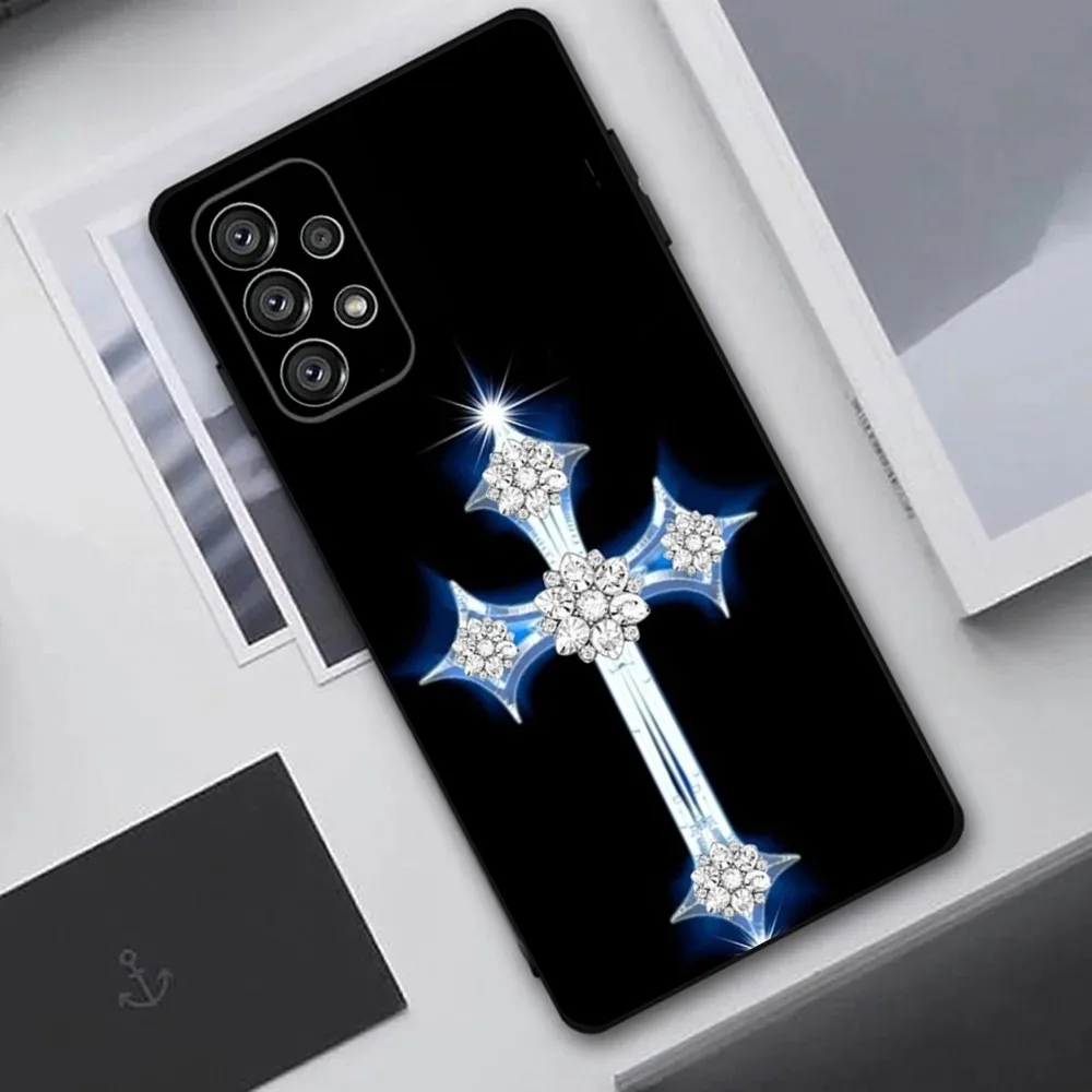 Gothic Cross Skull Y2K   Phone Case For Samsung Galaxy A20,A21s,A22,A31,A32,A52,A53,A72,73,A80,A91 Soft Black Cover