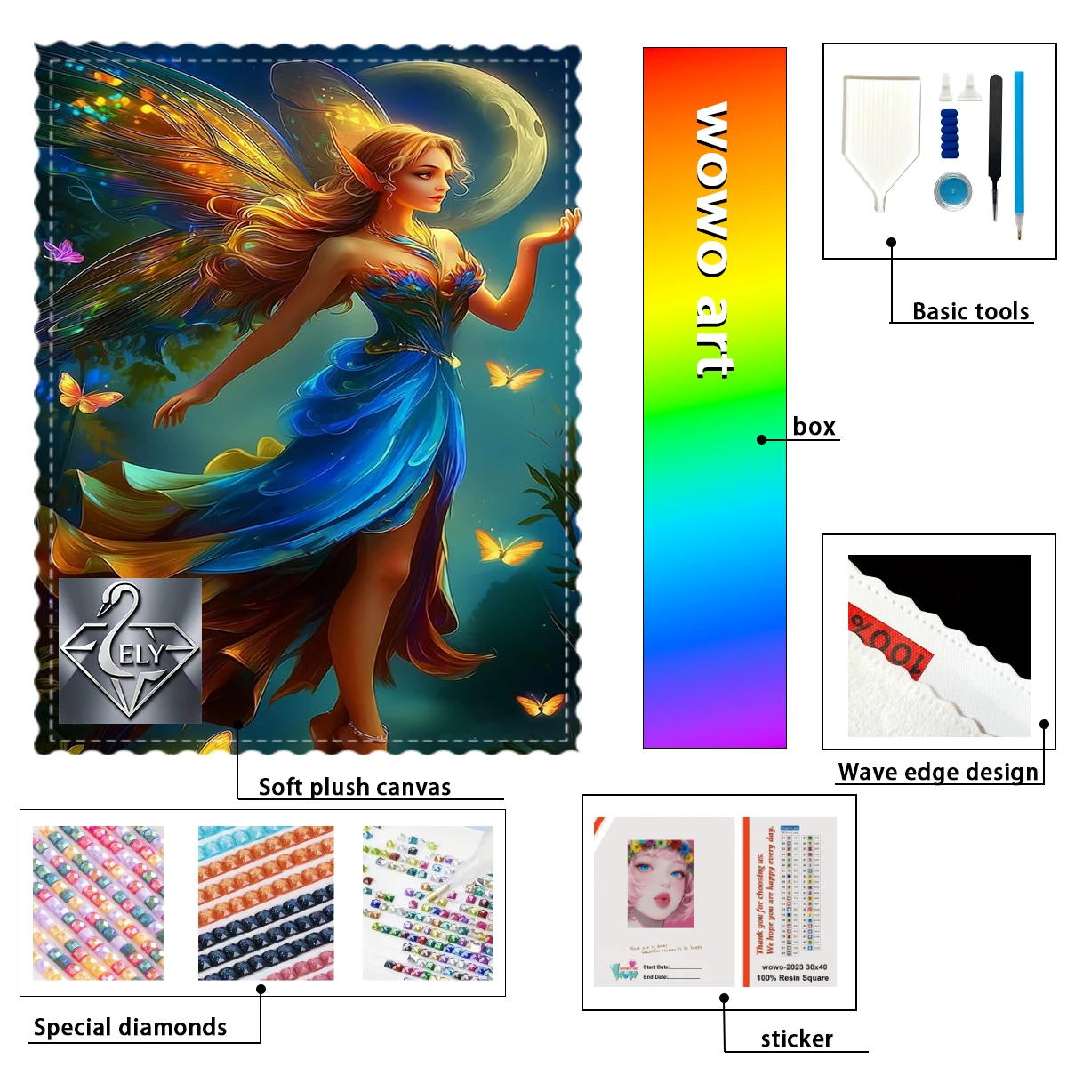 

【Ely_ Diamond Art】Moon girl Crystal AB Rhinestone FD Rhinestone Perfect Resin Diamond